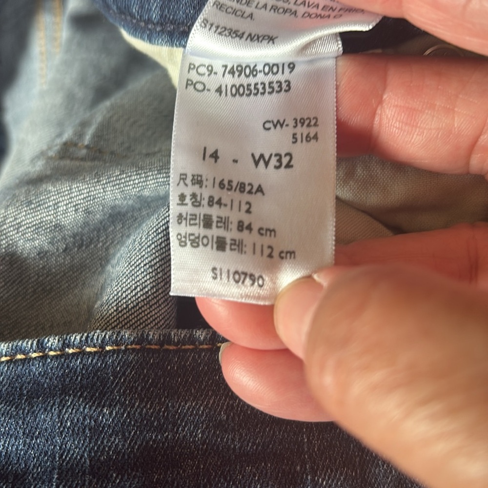 LEVIS Signature (Gold) by Levi Strauss Dark Blue Ankle Mid-Rise Jeans, Size: 14 - Picture 9 of 10